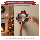 quadro natalino "Papai Noel invadiu!" 🎅 Decoração divertida para casa nas festas de fim de ano 🎄